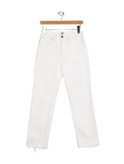 Pre-owned Totême High-rise Straight Leg Jeans In Blue