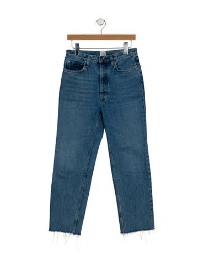 Pre-owned Totême High-rise Straight Leg Jeans In Blue