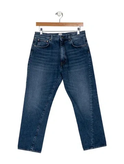 Pre-owned Totême High-rise Straight Leg Jeans In Blue