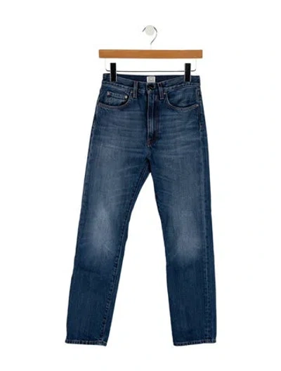 Pre-owned Totême High-rise Straight Leg Jeans In Blue