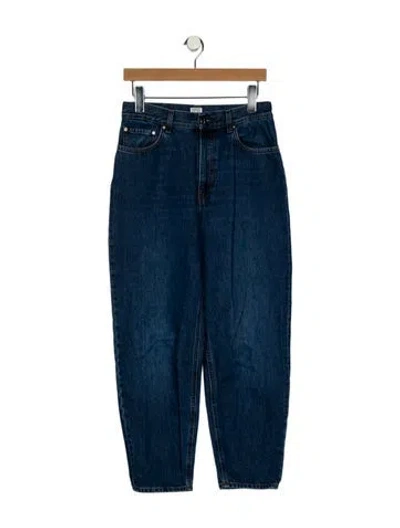 Pre-owned Totême High-rise Straight Leg Jeans In Blue