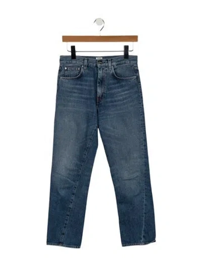Pre-owned Totême High-rise Straight Leg Jeans In Blue