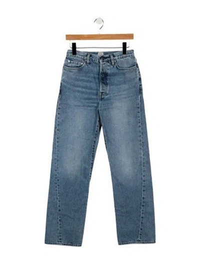 Pre-owned Totême High-rise Straight Leg Jeans In Blue