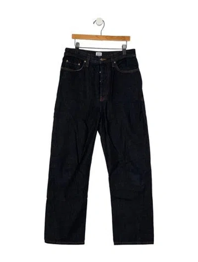Pre-owned Totême High-rise Straight Leg Jeans In Blue