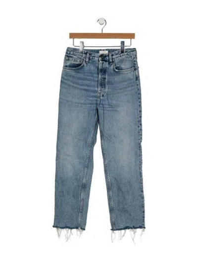 Pre-owned Totême High-rise Straight Leg Jeans In Blue