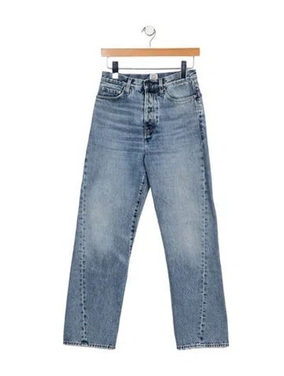Pre-owned Totême High-rise Straight Leg Jeans In Blue
