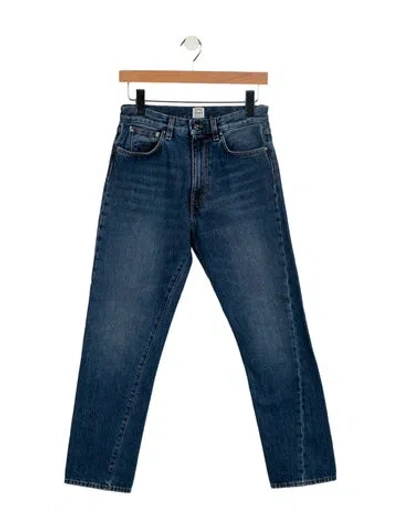 Pre-owned Totême High-rise Straight Leg Jeans In Blue