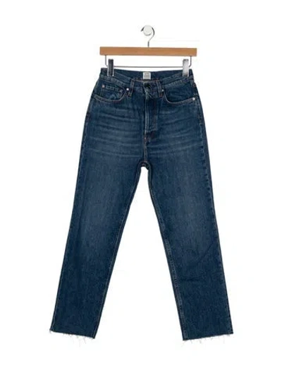 Pre-owned Totême High-rise Straight Leg Jeans In Blue