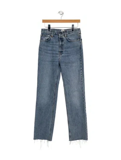 Pre-owned Totême High-rise Straight Leg Jeans In Blue
