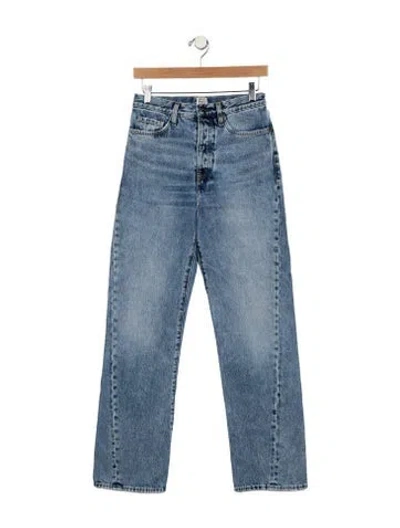 Pre-owned Totême High-rise Straight Leg Jeans In Blue