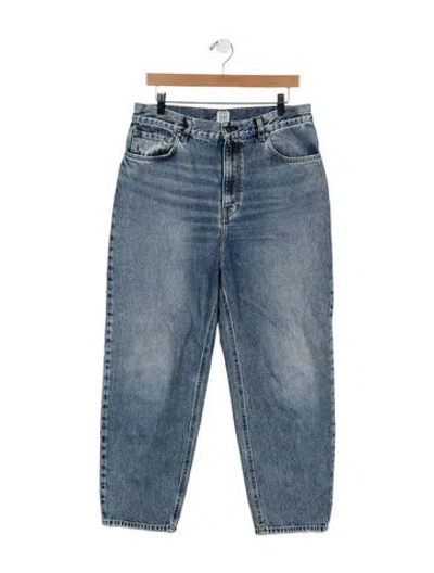 Pre-owned Totême High-rise Straight Leg Jeans In Blue