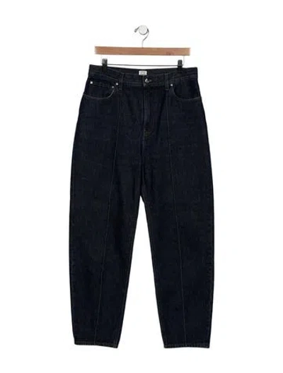 Pre-owned Totême High-rise Straight Leg Jeans In Blue