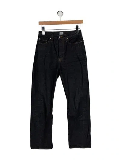 Pre-owned Totême High-rise Straight Leg Jeans In Blue