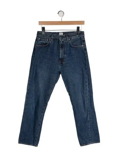 Pre-owned Totême High-rise Straight Leg Jeans In Blue