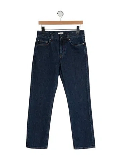 Pre-owned Totême High-rise Straight Leg Jeans In Blue