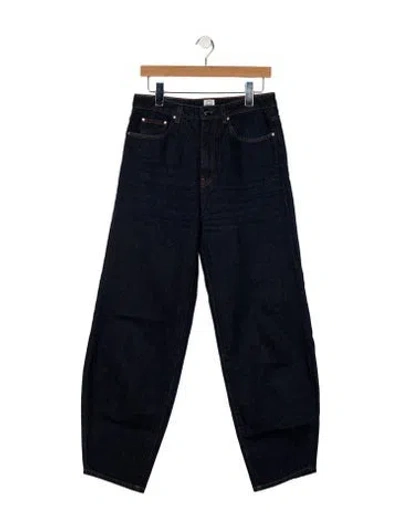 Pre-owned Totême High-rise Straight Leg Jeans In Blue