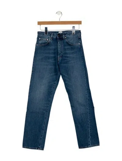 Pre-owned Totême High-rise Straight Leg Jeans In Blue