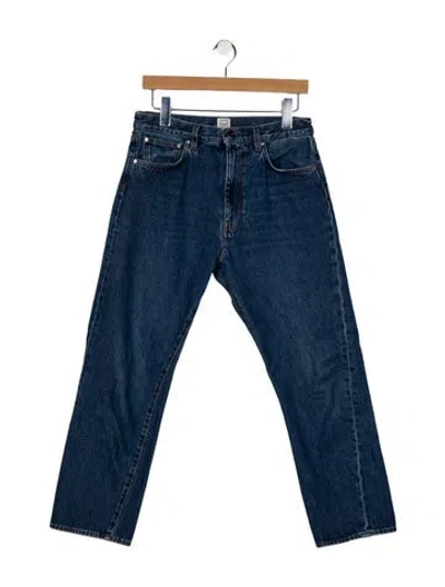 Pre-owned Totême High-rise Straight Leg Jeans In Blue