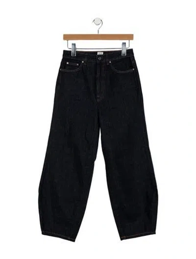 Pre-owned Totême High-rise Straight Leg Jeans In Blue