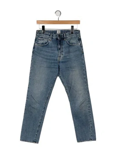Pre-owned Totême High-rise Straight Leg Jeans In Blue