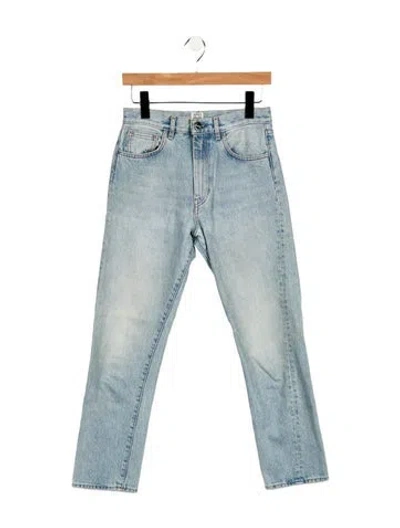 Pre-owned Totême High-rise Straight Leg Jeans In Blue
