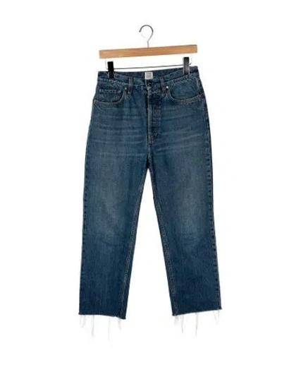 Pre-owned Totême High-rise Straight Leg Jeans In Blue