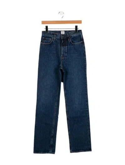 Pre-owned Totême High-rise Straight Leg Jeans In Blue