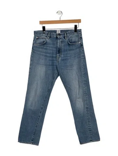 Pre-owned Totême High-rise Straight Leg Jeans In Blue