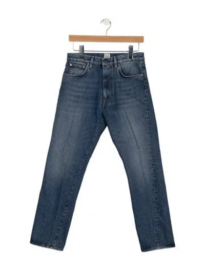 Pre-owned Totême High-rise Straight Leg Jeans In Blue