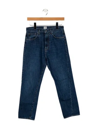 Pre-owned Totême High-rise Straight Leg Jeans In Blue