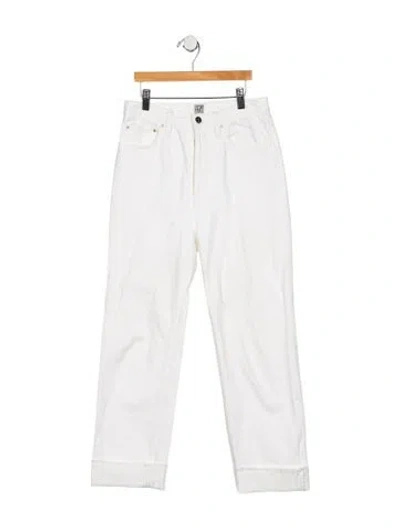 Pre-owned Totême High-rise Straight Leg Jeans In Blue
