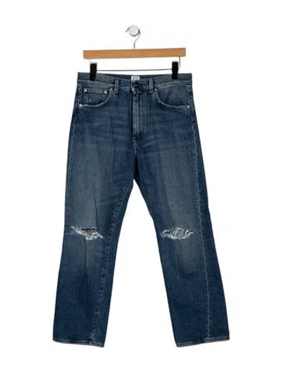 Pre-owned Totême High-rise Straight Leg Jeans In Blue