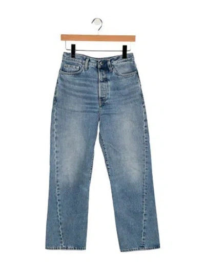 Pre-owned Totême High-rise Straight Leg Jeans In Blue