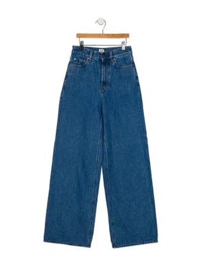 Pre-owned Totême High-rise Straight Leg Jeans In Blue