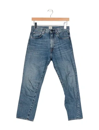 Pre-owned Totême High-rise Straight Leg Jeans In Blue