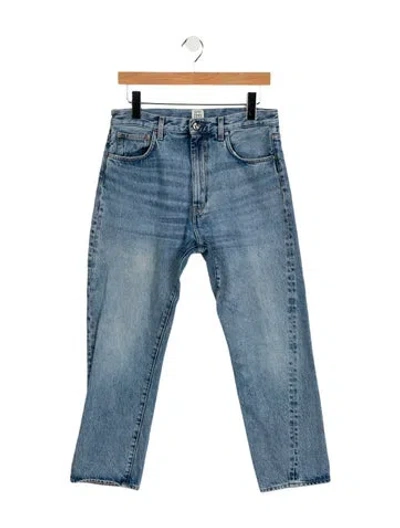 Pre-owned Totême High-rise Straight Leg Jeans In Blue