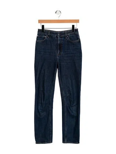 Pre-owned Totême High-rise Straight Leg Jeans In Blue