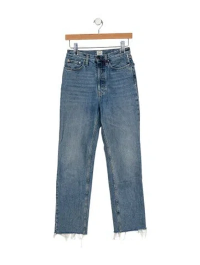Pre-owned Totême High-rise Straight Leg Jeans In Blue