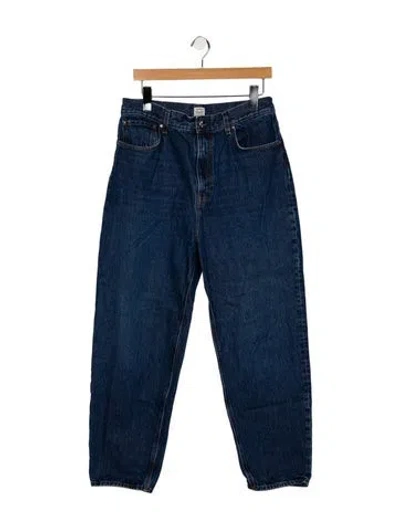 Pre-owned Totême High-rise Straight Leg Jeans In Blue