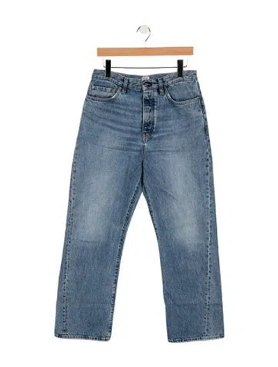 Pre-owned Totême High-rise Straight Leg Jeans In Blue