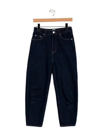 Pre-owned Totême High-rise Straight Leg Jeans In Blue