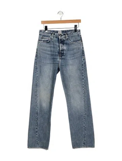 Pre-owned Totême High-rise Straight Leg Jeans In Blue