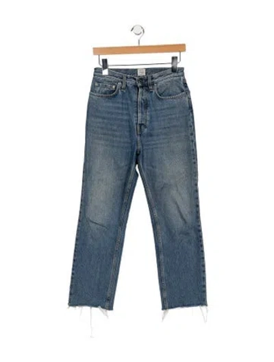 Pre-owned Totême High-rise Straight Leg Jeans In Blue