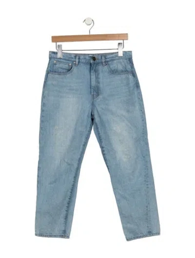 Pre-owned Totême High-rise Straight Leg Jeans In Blue