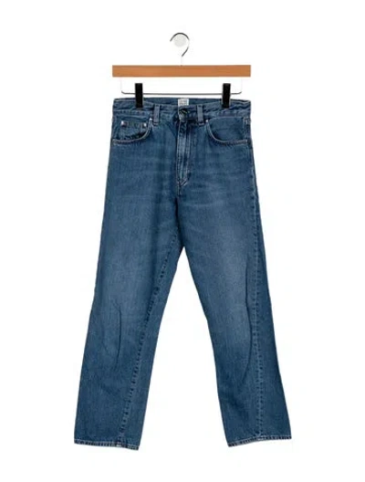 Pre-owned Totême High-rise Straight Leg Jeans In Blue
