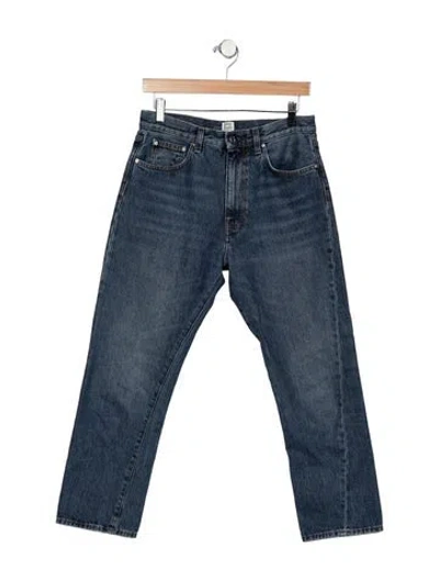 Pre-owned Totême High-rise Straight Leg Jeans In Blue