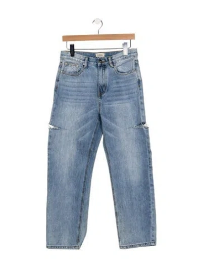 Pre-owned Totême High-rise Straight Leg Jeans In Blue