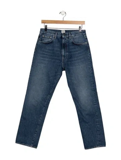 Pre-owned Totême High-rise Straight Leg Jeans In Blue