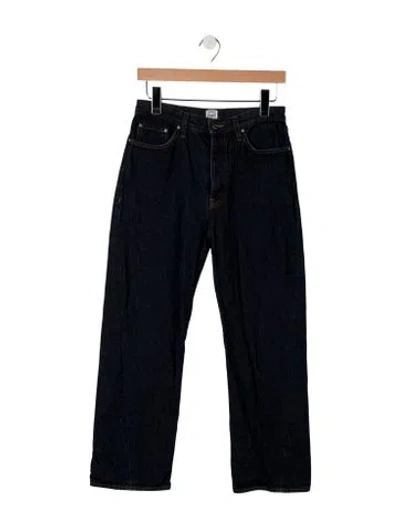 Pre-owned Totême High-rise Straight Leg Jeans In Blue