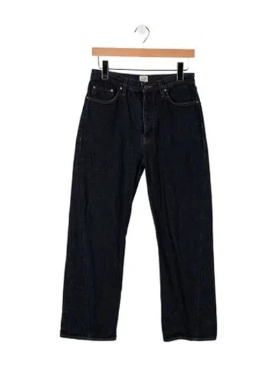 Pre-owned Totême High-rise Straight Leg Jeans In Blue